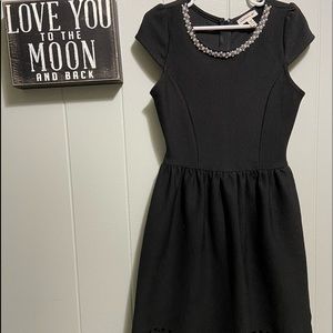 Monteau girl-black dress- size 7/8